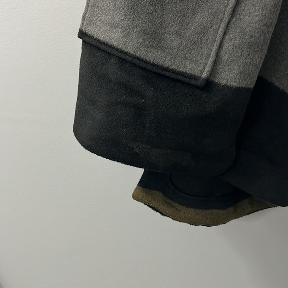 Lucky Brand Green White Black Striped Blanket Poncho Vest One Size - Picture 6 of 6